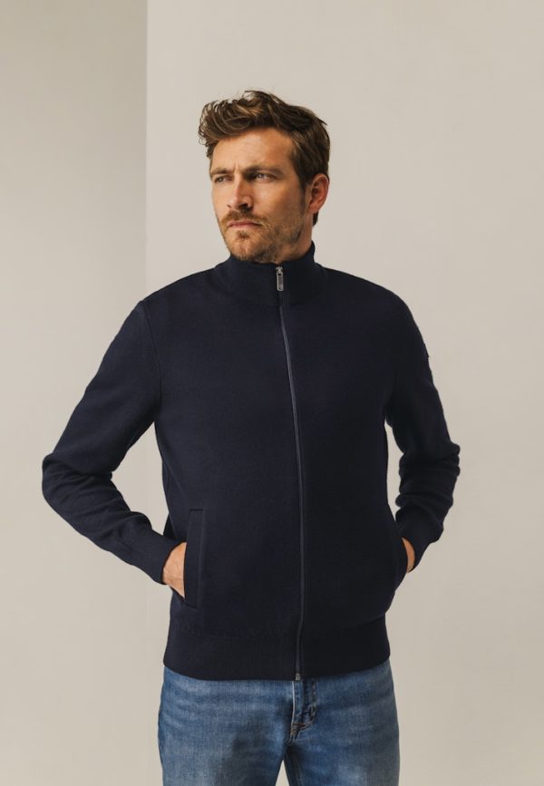 STATE OF ART VEST, CARDIGAN PLAIN ZIP