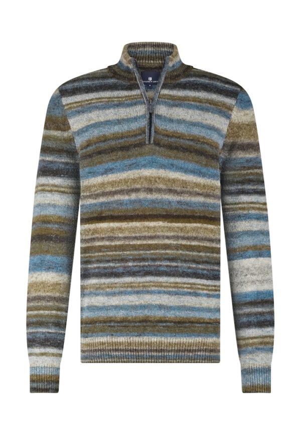 STATE OF ART KNITWEAR, PULLOVER SPORT ZIPPER