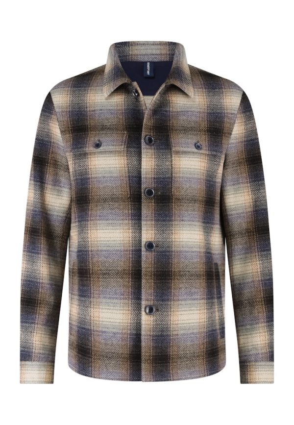 STATE OF ART OVERSHIRT, CHECKED LONGSLEEVE SHIRT