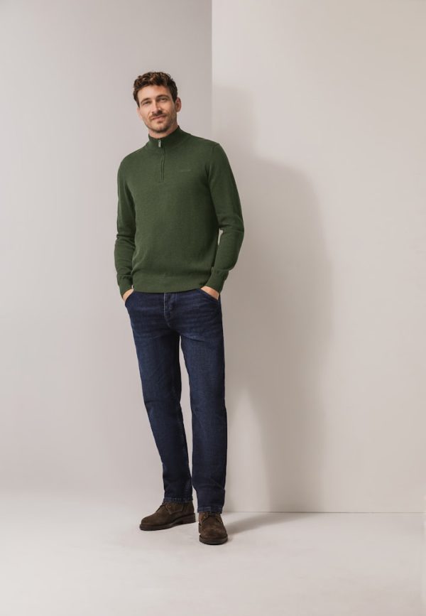 STATE OF ART KNITWEAR, PULLOVER ZIPPER PLAIN - Afbeelding 7