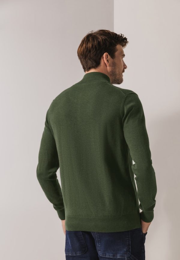 STATE OF ART KNITWEAR, PULLOVER ZIPPER PLAIN - Afbeelding 3