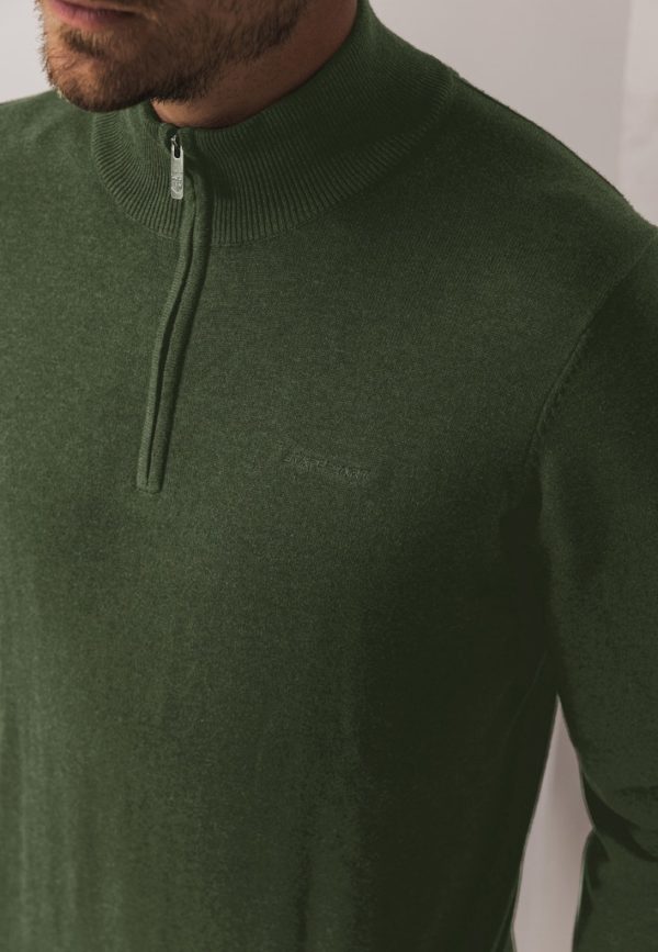 STATE OF ART KNITWEAR, PULLOVER ZIPPER PLAIN - Afbeelding 5
