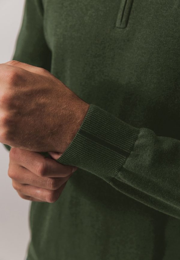 STATE OF ART KNITWEAR, PULLOVER ZIPPER PLAIN - Afbeelding 4