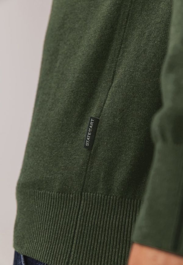 STATE OF ART KNITWEAR, PULLOVER ZIPPER PLAIN - Afbeelding 6