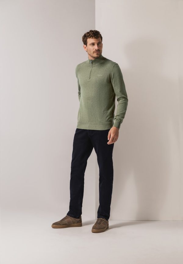 STATE OF ART KNITWEAR, PULLOVER ZIPPER PLAIN - Afbeelding 8