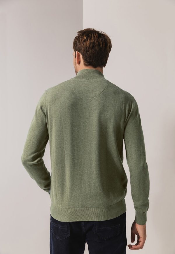 STATE OF ART KNITWEAR, PULLOVER ZIPPER PLAIN - Afbeelding 4