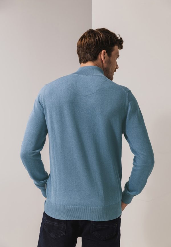 STATE OF ART KNITWEAR, PULLOVER ZIPPER PLAIN - Afbeelding 3