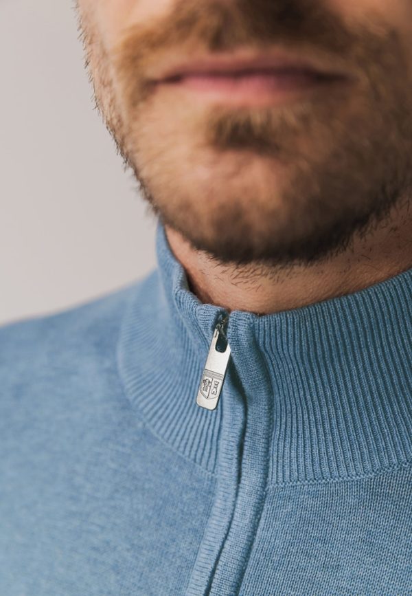 STATE OF ART KNITWEAR, PULLOVER ZIPPER PLAIN - Afbeelding 6