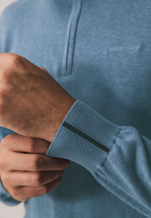 STATE OF ART KNITWEAR, PULLOVER ZIPPER PLAIN - Afbeelding 5