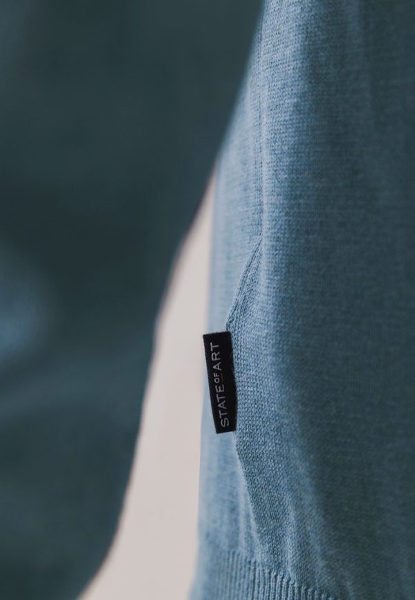 STATE OF ART KNITWEAR, PULLOVER ZIPPER PLAIN - Afbeelding 4
