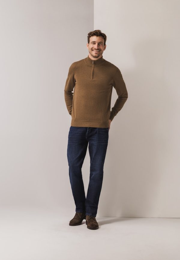 STATE OF ART KNITWEAR, PULLOVER ZIP PLAIN - Afbeelding 7