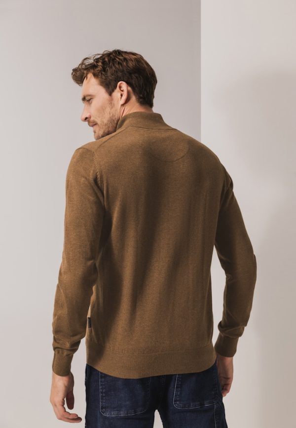 STATE OF ART KNITWEAR, PULLOVER ZIP PLAIN - Afbeelding 3