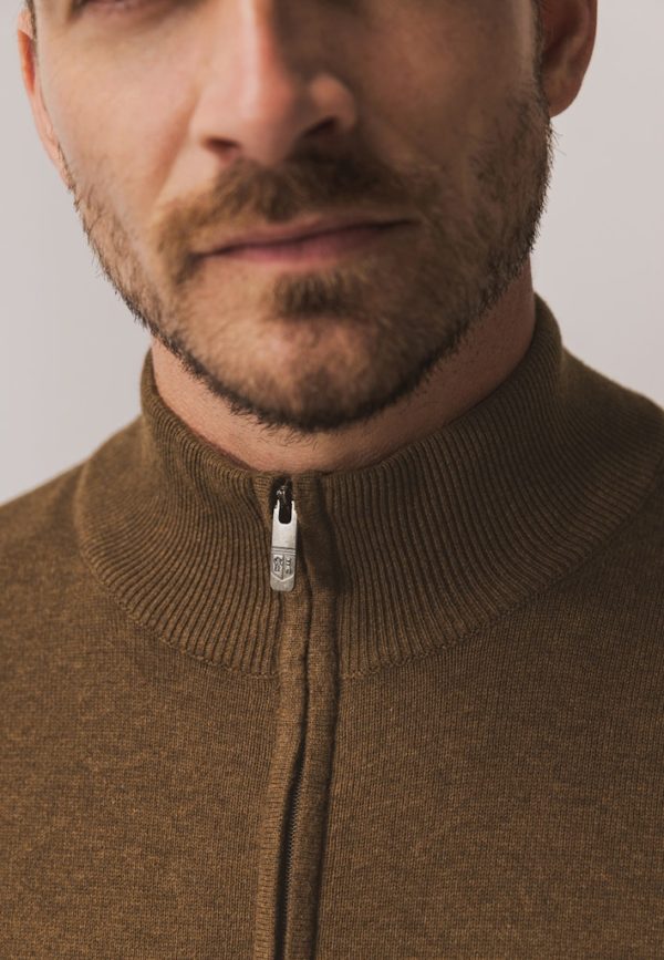 STATE OF ART KNITWEAR, PULLOVER ZIP PLAIN - Afbeelding 6