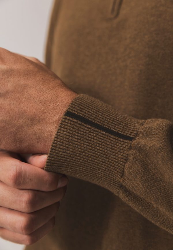 STATE OF ART KNITWEAR, PULLOVER ZIP PLAIN - Afbeelding 5