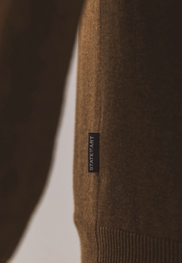 STATE OF ART KNITWEAR, PULLOVER ZIP PLAIN - Afbeelding 4
