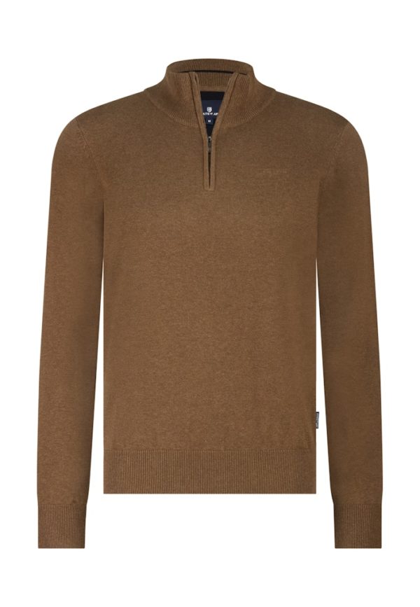STATE OF ART KNITWEAR, PULLOVER ZIP PLAIN