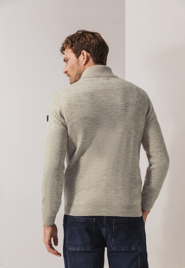 STATE OF ART KNITWEAR, PULLOVER SPORT ZIP PLAIN - Afbeelding 4