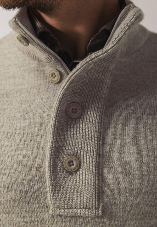 STATE OF ART KNITWEAR, PULLOVER SPORT ZIP PLAIN - Afbeelding 7