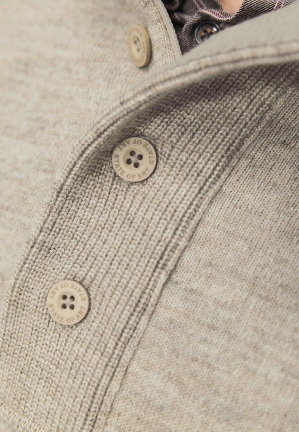 STATE OF ART KNITWEAR, PULLOVER SPORT ZIP PLAIN - Afbeelding 6