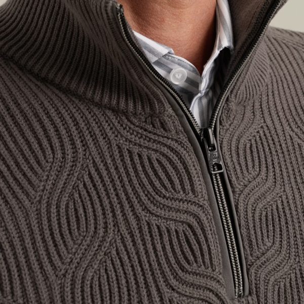 VANGUARD KNITWEAR, HALF ZIPPER COLLAR WOOL BLEND - Afbeelding 5