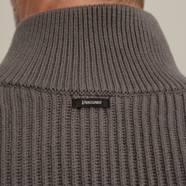 VANGUARD KNITWEAR, HALF ZIPPER COLLAR WOOL BLEND - Afbeelding 7